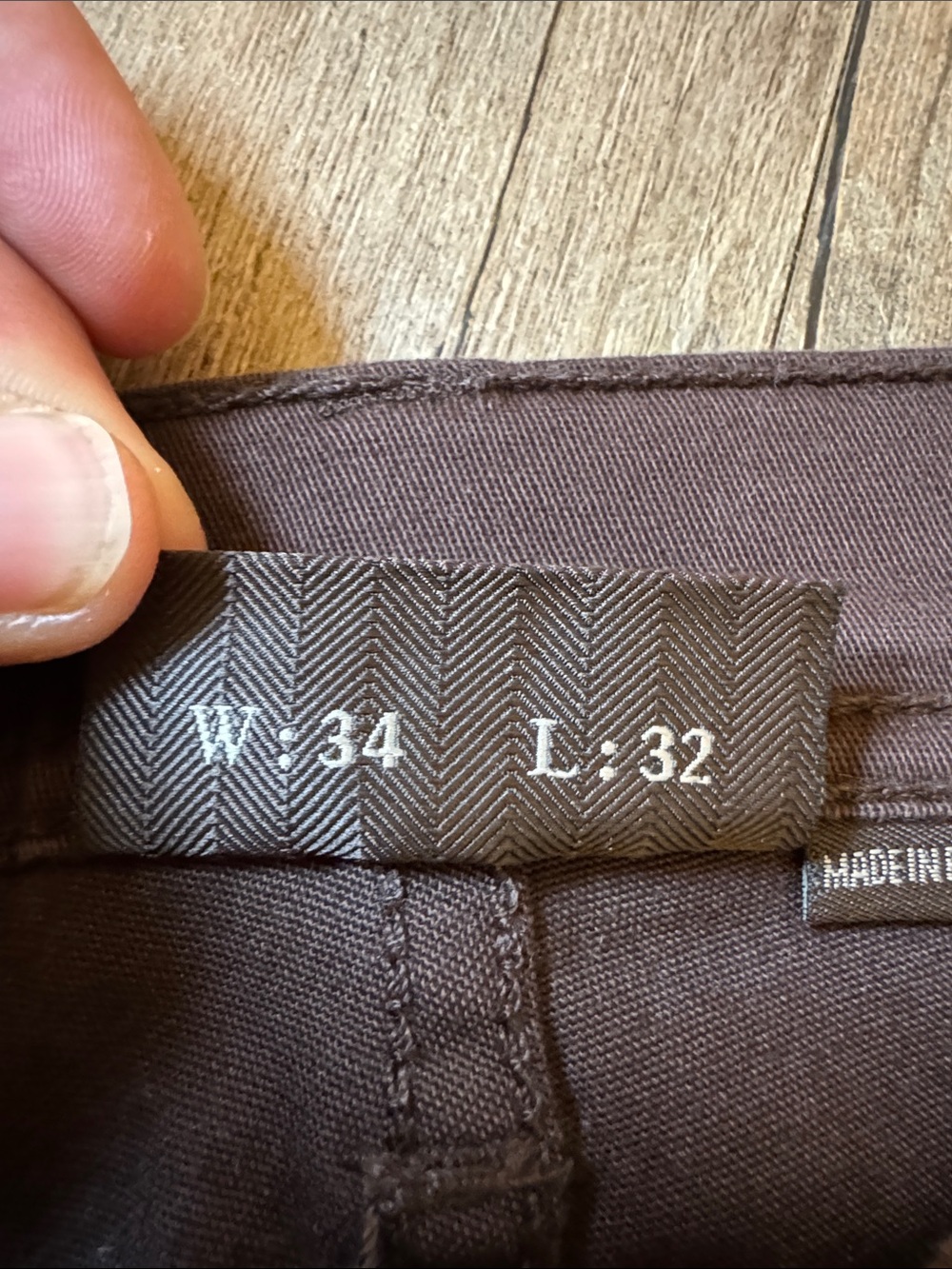 Jachs Men's Skinny Pants in Chocolate Brown - Picture 5 of 5